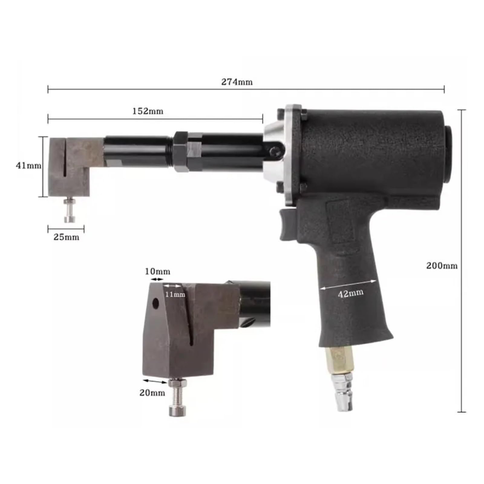 Máquina perforadora de chapa metálica for letreros iluminados, perforadora de acero inoxidable, alicates neumáticos for letras publicitarias de metal.(1/8 3.2mm)