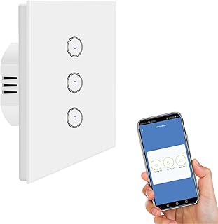 UseeLink ZigBee Smart Lichtschalter 3-Gang 10A Funktioniert mit Alexa Home Fernbedienung Erforderlich Neutraler Draht Hub ist CE REACH zertifiziert Weiß modul ZHA Zigbee 2Mqtt (1 pack)