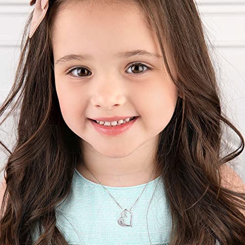 Anoup Unicorn Gifts for Girls Necklace - 14K Gold Plated Colorful CZ Heart Pendant A-Z Initial Necklaces Cute Unicorns Jewelry Birthday Gift for Girl2