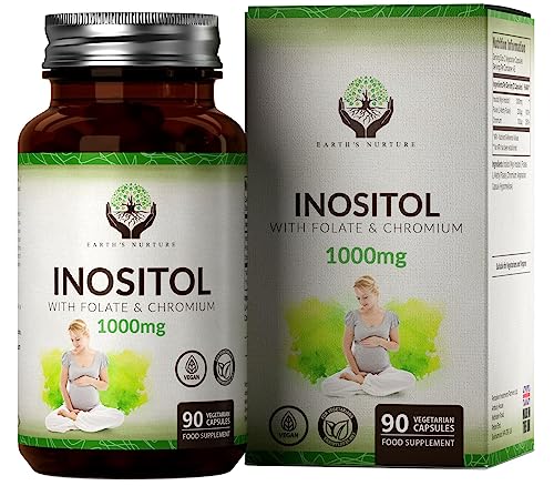 EN Inositol | 90 Myo Inositol Capsulas - 1000mg, 200mg Acido Folico & 100mg Cromo Por Porción |...