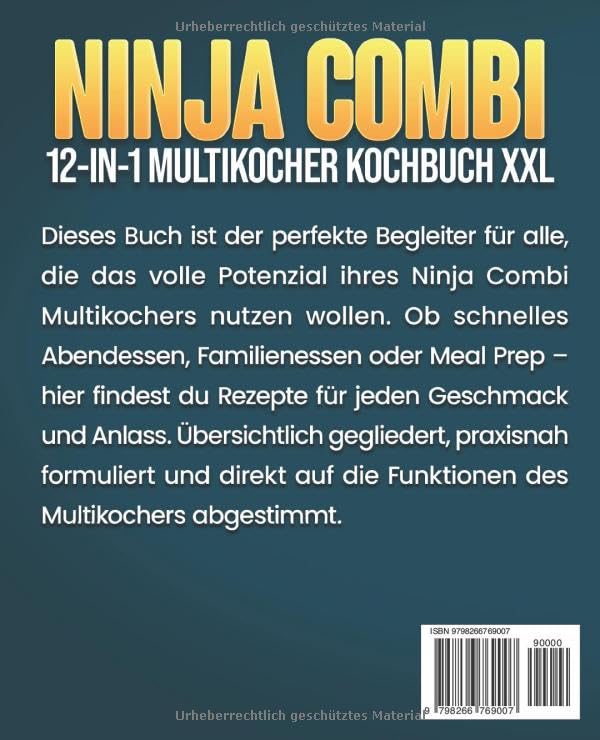 Ninja Combi 12-in-1 Multikocher Kochbuch XXL: Die 220 besten Rezepte für den Ninja Combi Multikocher. Einfach kochen für jede Gelegenheit. image 3