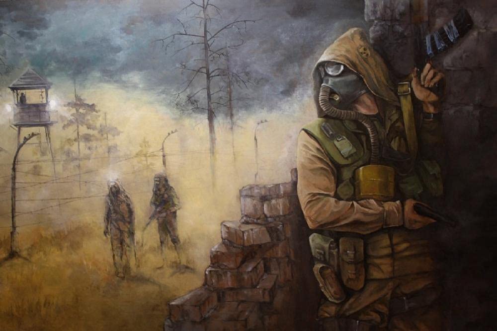 Affiche Stalker soldat aire de jeux 50x70cm sans cadre pour decoration murale de couloir