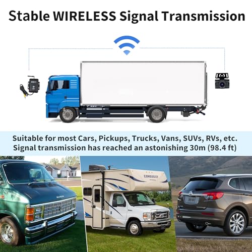 Image of ATOTO Wireless Backup Camera, 140 Wide Viewing Angle, AHD 720P with Night Vision, Stable Signal Transmission Rear View Camera for Cars /SUVs /Trucks, WRC-HD10LR