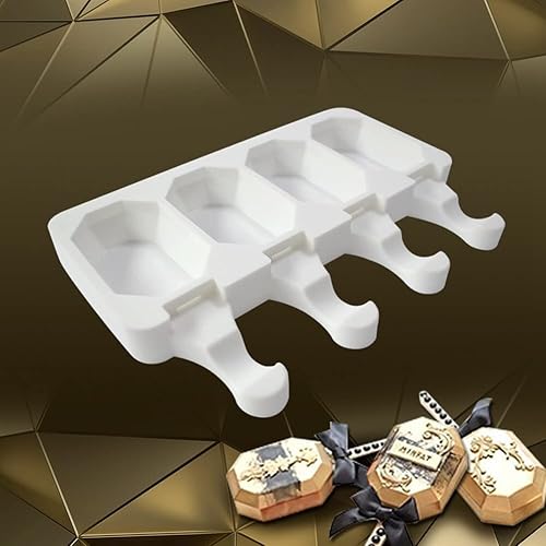 Miniatura 6 de Molde de silicona para paletas de helado, molde de silicona suave y liso para bricolaje, hecho en casa, helado, caramelo, pastel, molde