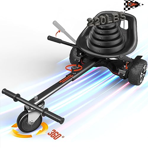 Gyroshoes K1 Hoverboard Seat Attachment, hoverboard go kart attachment with Adjustable 6.5