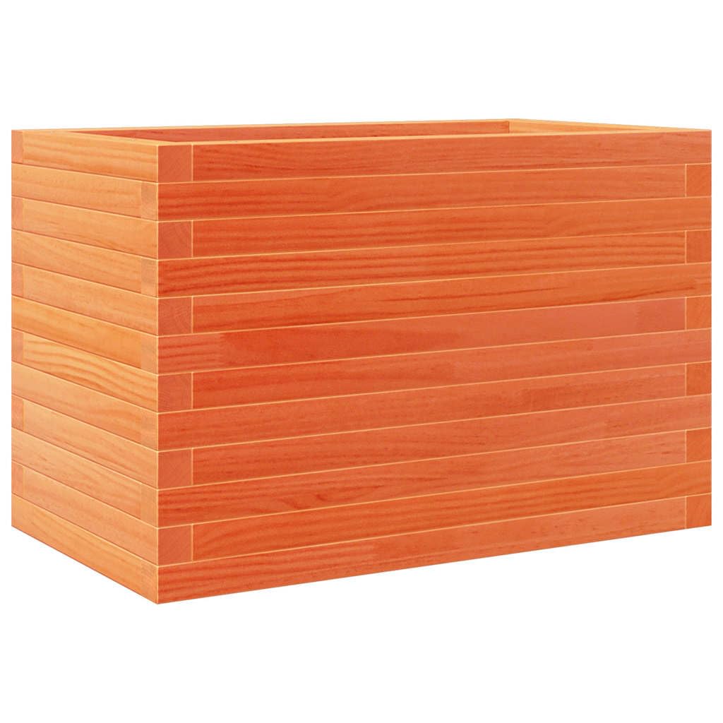 Jardinière en bois de pin massif marron 70x40x45,5 cm pour extérieur
