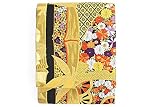 [SOUBIEN] (ソウビエン) 袋帯 未仕立て 黒 金 竹 菊 花 フォーマル