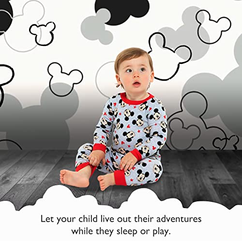 Image of Disney Boys' 2-Piece Loose-fit Pajama Set, Matching Shirts & Pants, Soft & Cute for Kids