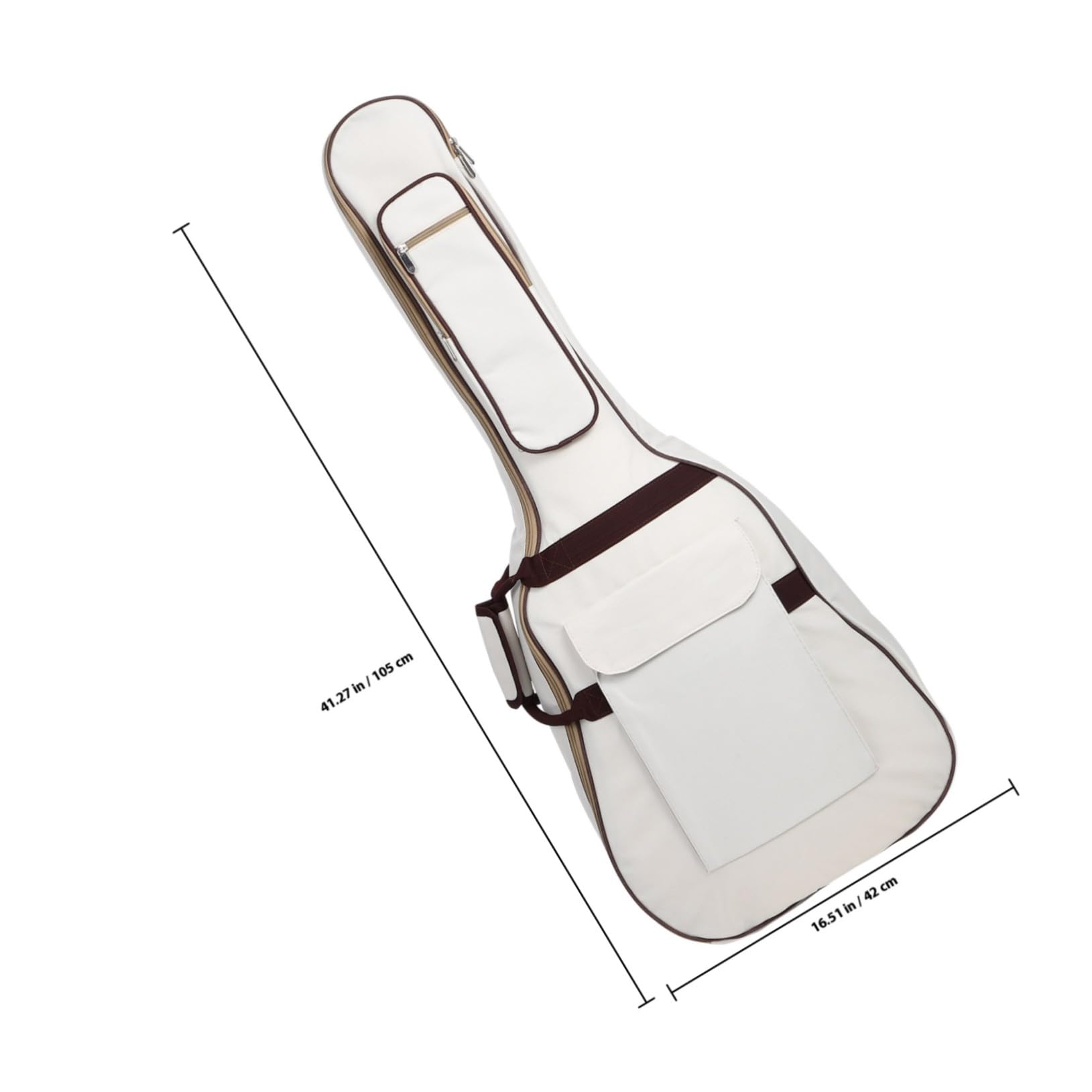 Custodia Grande Capacità e Oxford Chitarra Beige Acustica per Protezione Eccellente, Design Versatile per Trasporto Strumenti Musicali