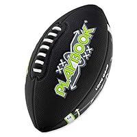 Franklin Sports Kids Football - Playbook Junior Football with Play Diagrams - Small Youth Football with Soft Cover - Black 10\"x6\"