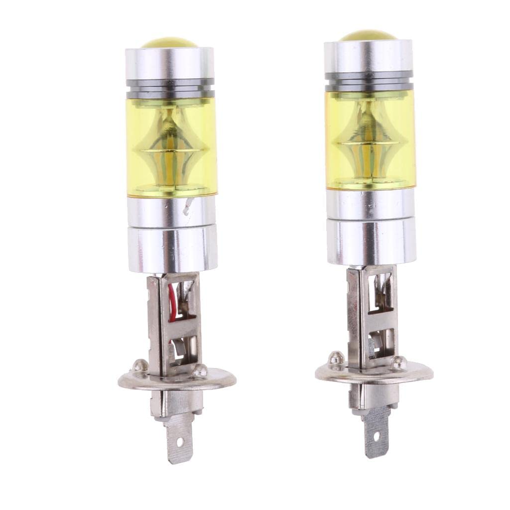 SECRET DESIRE 1 Pair Replacement H1 100W 20 LED Yellow Fog Driving Light Bulbs for Car Truck