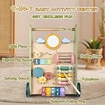 Wooden Baby Walker with Wheels, Baby Walker for Boys 6-12 Months Push Toy, Montessori Walking Toys for 1 Year Old Activity Center - Image 2
