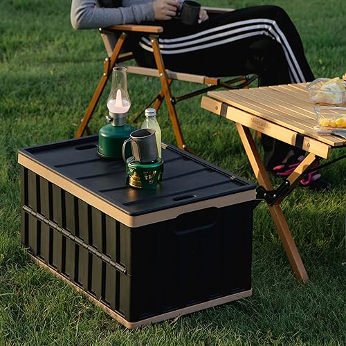 Citylife 64L Collapsible Storage Bins with Lids Plastic Storage Containers for Organizing Stackable Storage Box Large Heavy Duty Utility Crates, 2 Packs - Image 6