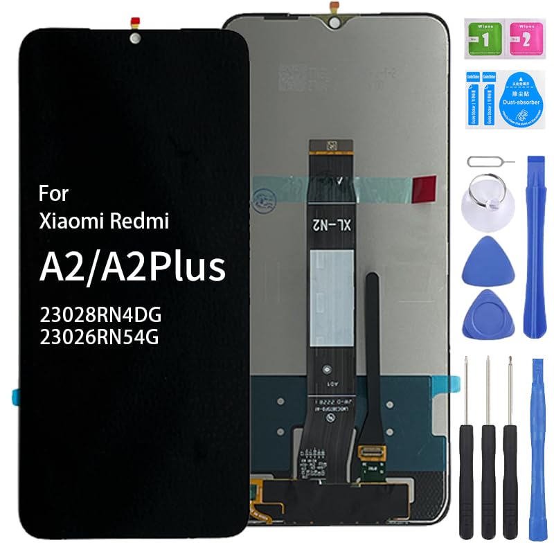 IYAiYO Display Für Redmi A2 – Komplettersatz Mit Rahmen, LCD & Touchscreen, Schwarz