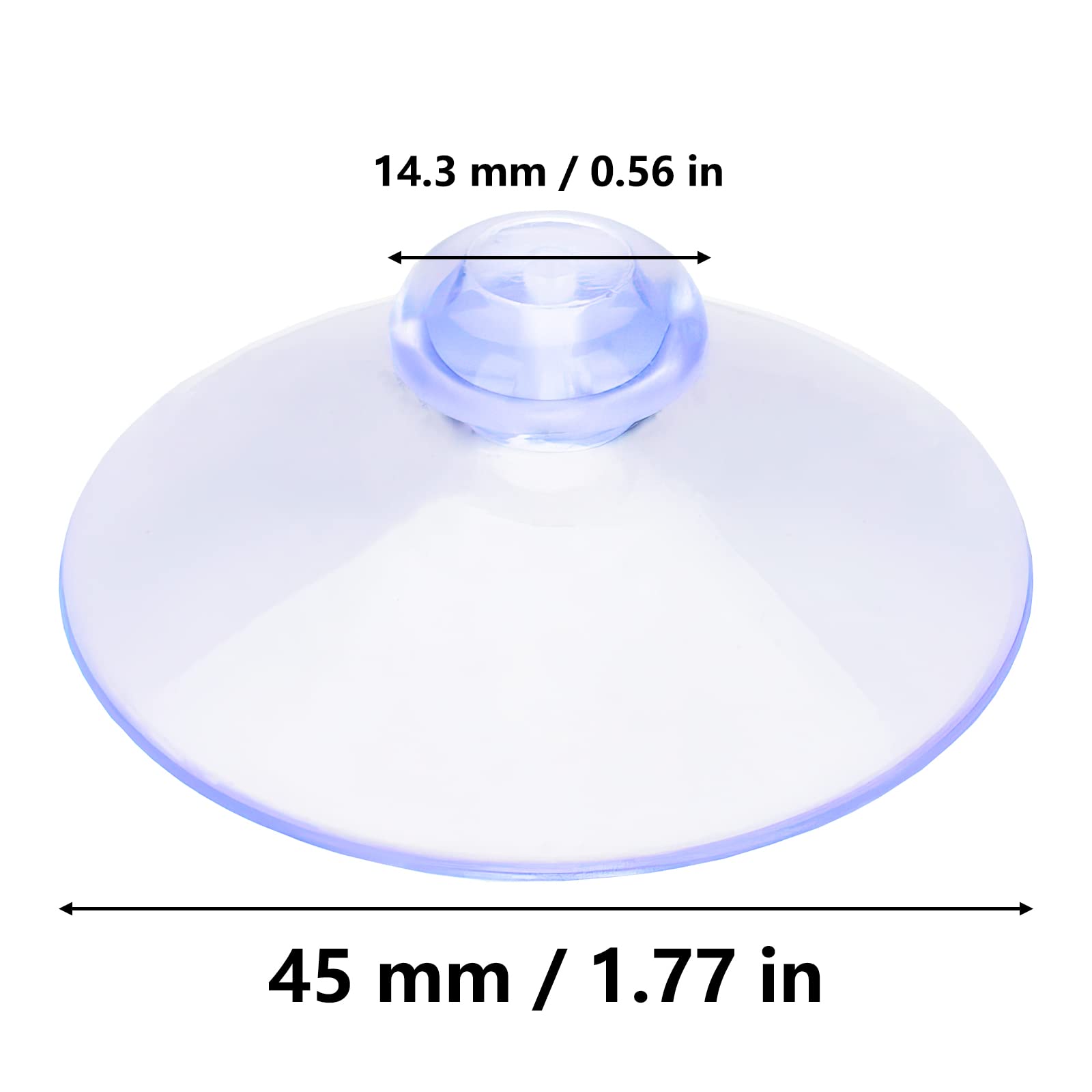 Sankoly 30 Packs Suction Cups Without Hook 1.8 Inches Suction Cups for Glass Table Tops Transparent Sucker Pad for Glass Home Organization Decoration