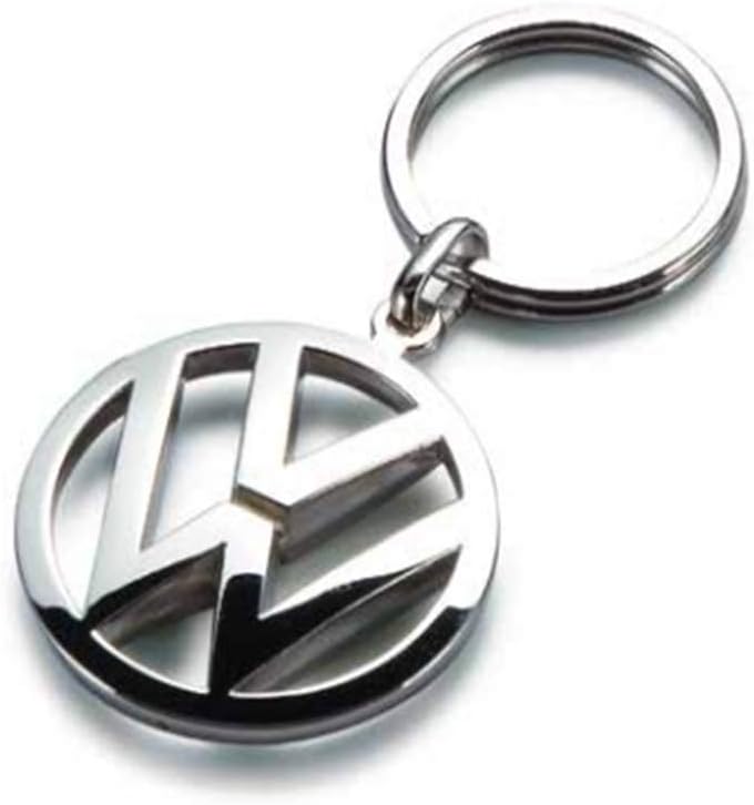 Volkswagen Metal Key Chain Keyring Fob Silver, 200025L00002
