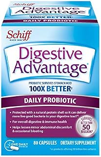 Daily Probiotic Capsule - Digestive Advantage 80 Capsules, Survives 100x Better than regular