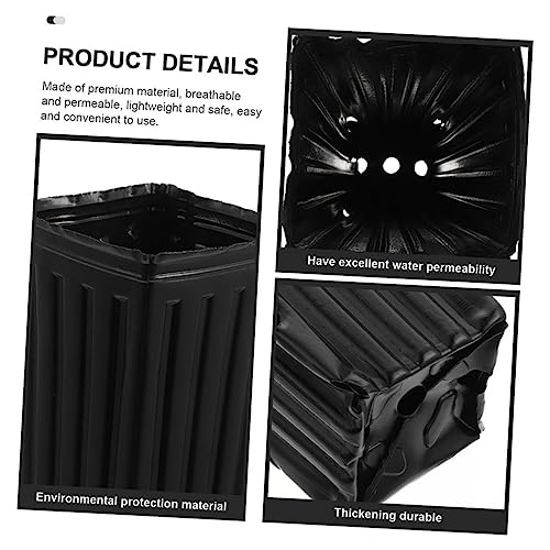 NOLITOY 60 Stück Pflanztöpfe Kunststoff Verstärkt Tiefe Anzuchttöpfe für Gartenpflanzen für Setzlinge Robustes Material Atmungsaktiv Wiederverwendbar