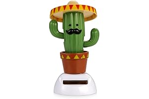 Solar Dancing Cactus Toy Car Decor
