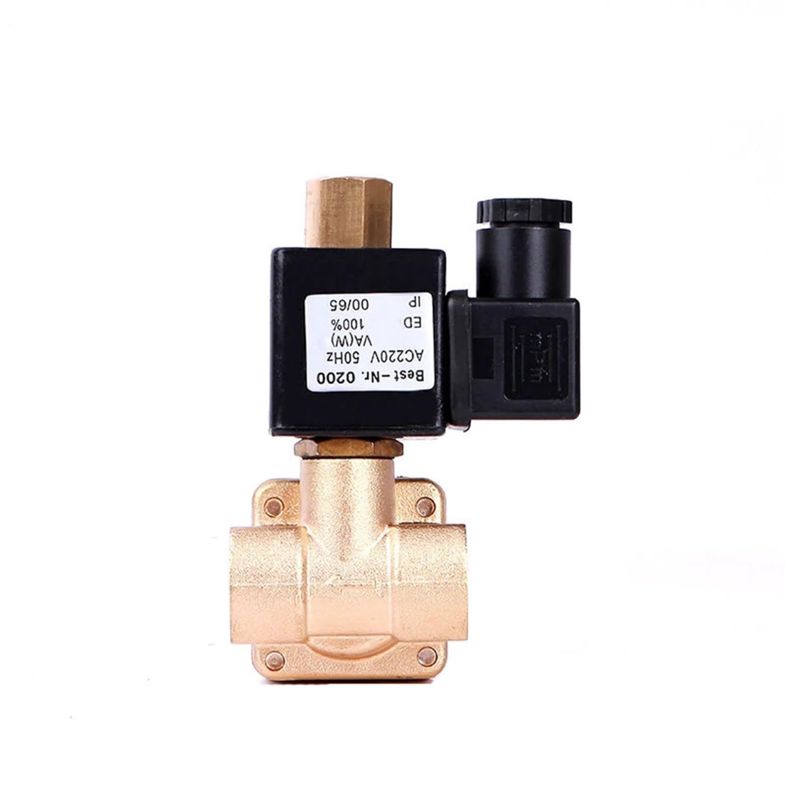 1/4" Normally Open Brass High Pressure 0955 Zawór Solenoid 110V 24V 12V 24V (NPT-12VDC-NBR-SEAL)