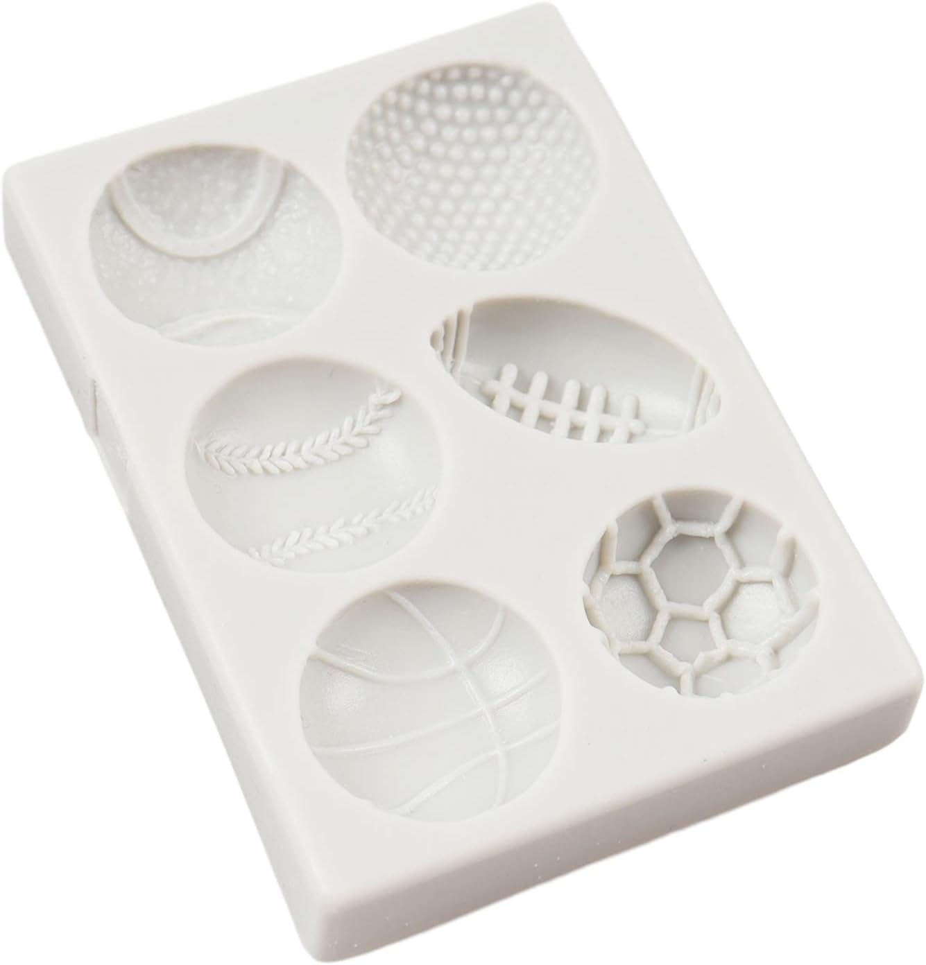 Sports Ball Fondant Mold Football Baseball Basketball Rugby Tennis Silicone Molds For Chocolate Cake Decoration Cupcake Topper Candy Polymer Clay Gum Paste - Image 5