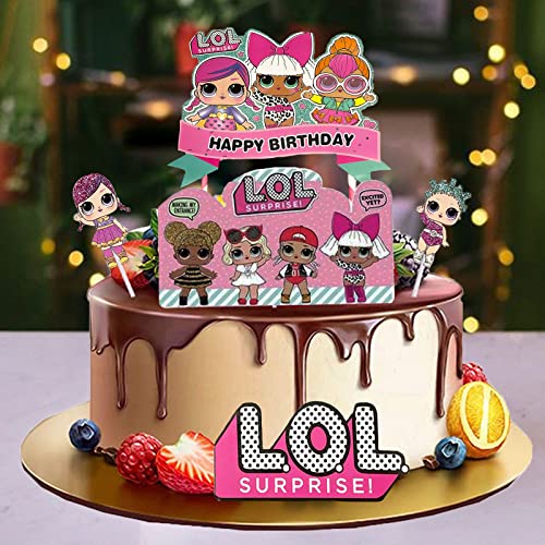 LOL Cake Toppers Happy Birthday Cake Decorating