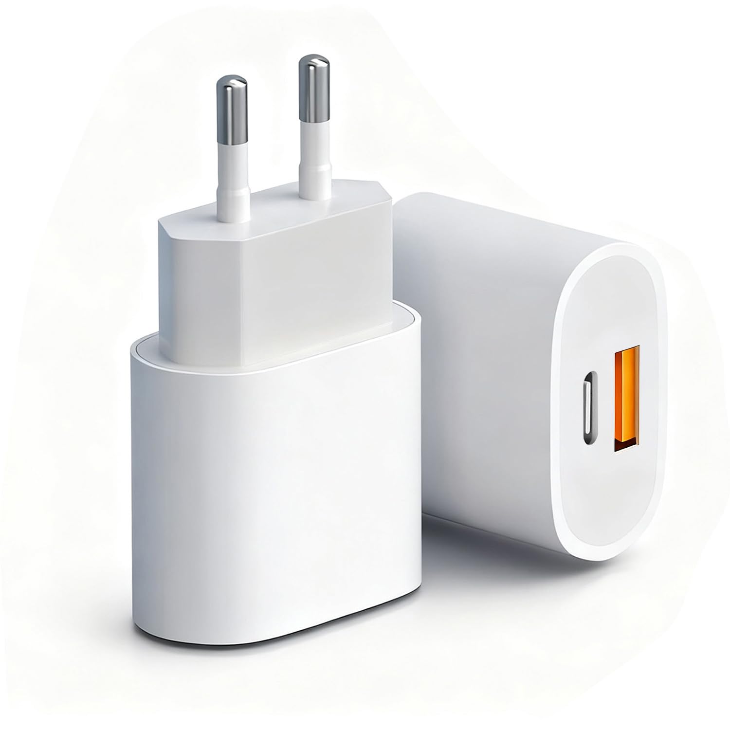 2Pack Caricabatterie USB C da 20W, caricabatterie telefono a due porte, ricarica rapida con cavo USB C da 2m,per i Phone 17 Pro Max/16/15/14/13/12,per 2Pack Caricabatterie USB C da 20W, caricabatterie telefono a due porte, ricarica rapida con cavo USB C da 2m,per i Phone 17 Pro Max/16/15/14/13/12,per