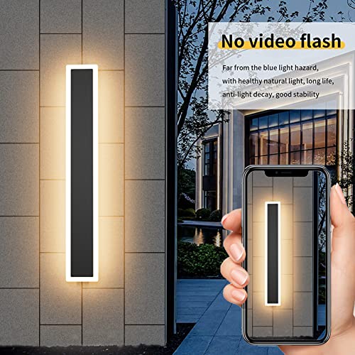 Aipsun LED Outdoor Wall Light Fixtures, Black Exterior Sconces 3000K,23.6inch Modern Porch Patio Wall Light Fixture for House Courtyard Balcony Porch(1 Pack) by Aipsun - Image 2