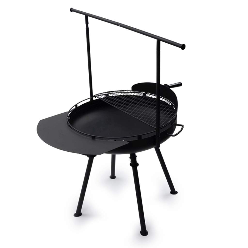 Ogród ognisko wielofunkcyjne ognisko palenisko ogrzewanie na zewnątrz Brazier amerykański sprzęt na ognisko drewno kemping grill wielofunkcyjny grill grill miska ognisko do grilla (kolor: czarny)