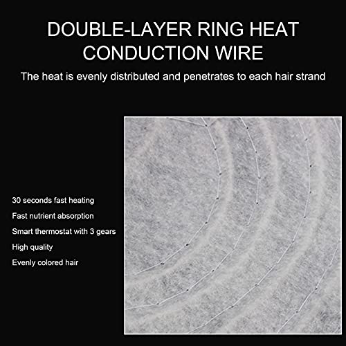 Miniatura 2 de Calefacción eléctrica para el cabello, calentador de vapor para acondicionador profundo, herramienta de cuidado del cabello desmontable, gorro