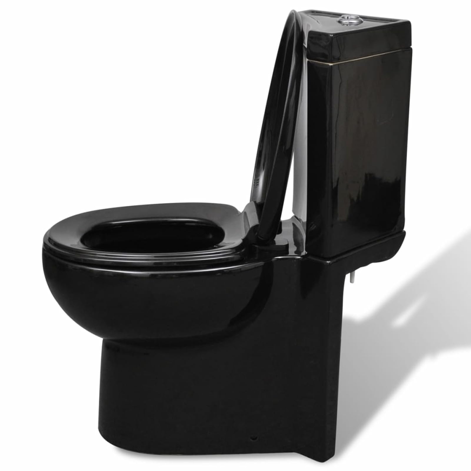 ARKEM Inodoro WC de Esquina cerámica Negro WC Inodoro Completo Sanitarios WC
