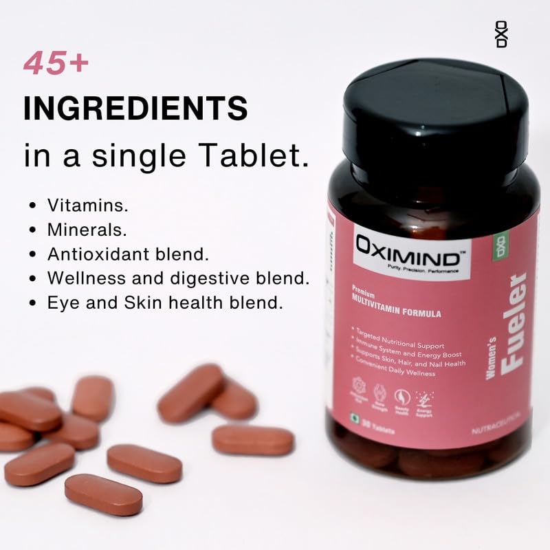 Women’s Fueler Multivitamin - Complete Daily Vitamins for Active Women, Supports Energy, Immunity, Skin Health and Wellness for a Balanced and Healthy Lifestyle - 30 Tablets (Pack of 2) Women’s Fueler Multivitamin - Complete Daily Vitamins for Active Women, Supports Energy, Immunity, Skin Health and Wellness for a Balanced and Healthy Lifestyle - 30 Tablets (Pack of 2)