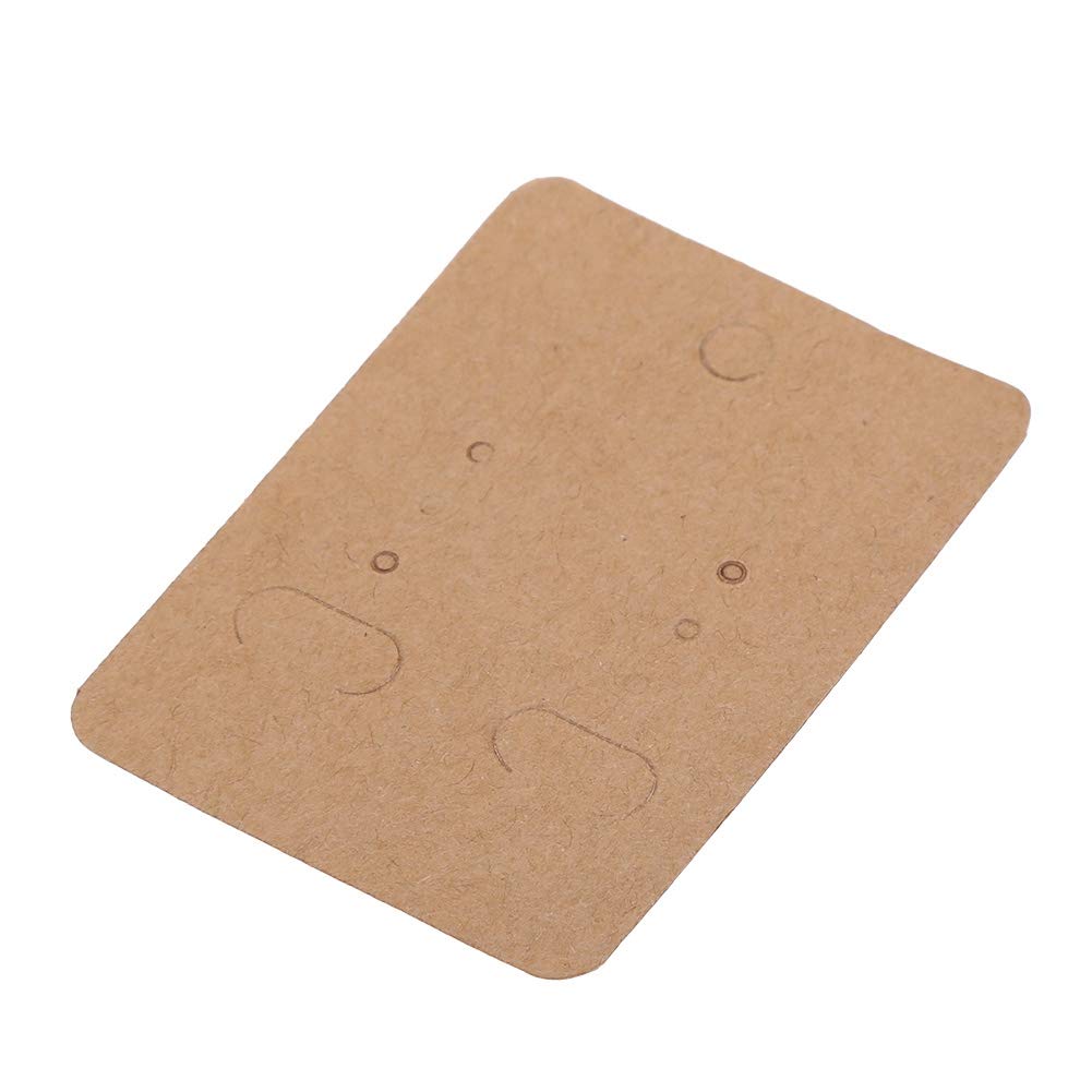 Jewelry Display Storage Cards, Hanging Earring Card Blank Kraft Paper for Ear Stud Hairpin Packaging Necklace Display Accessories (100PCS)