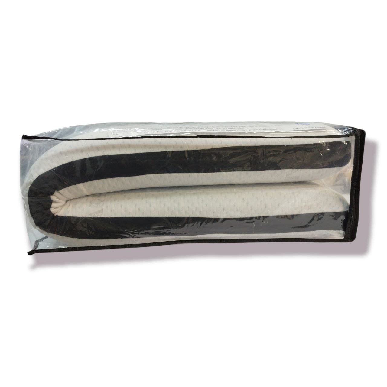 Almohada viscoelástica de carbono activo - Elimina olores, estática, humedad y bacterias - Transpirable Microperforada doble funda - Suave y cómoda - Recomendada para personas con alergias (135 cm)