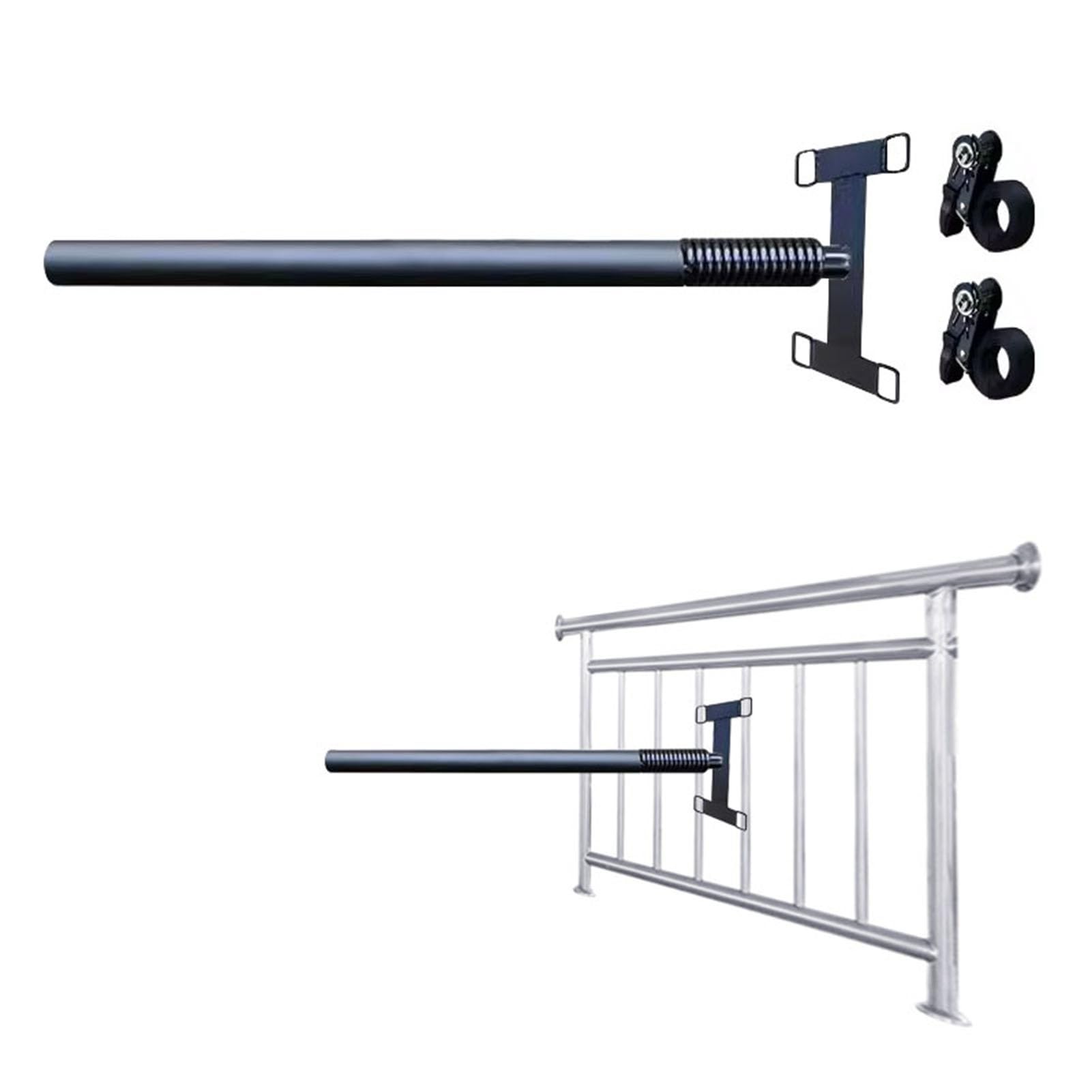 ZIMGOD Wing Chun Dummy 60cm Spring Arms for Railing, Martial Arts Training Equipment with 2 Retainer, Kung Fu Trainer Dummies, Man Pile Practice Device for Fence Sandbags(Color:With 1 Spring)