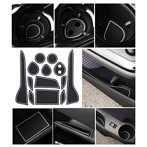 SHAOHAO 2021 Toyota C-HR 2018 2019 2020 Accessoriesï¼ŒCup Holder Mats Compatible for Toyota C-HR, Console Cup Holder Insert Mats for Toyota C-HR 2018-2020 (White)
