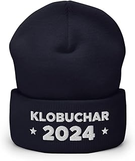 Hogue WS LLC Amy Klobuchar 2024 Hat (Embroidered Cuffed Beanie) 2024 Presidential Election Candidate Navy