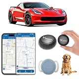 4G Mini Localizador GPS para Coche Perros Gatos Mascotas, 3 Años Largo Tiempo de Espera Rastreador GPS Seguimiento en Tiempo Real con App, Geofencing, Registro Histórico, Múltiples Alarmas (Negro)