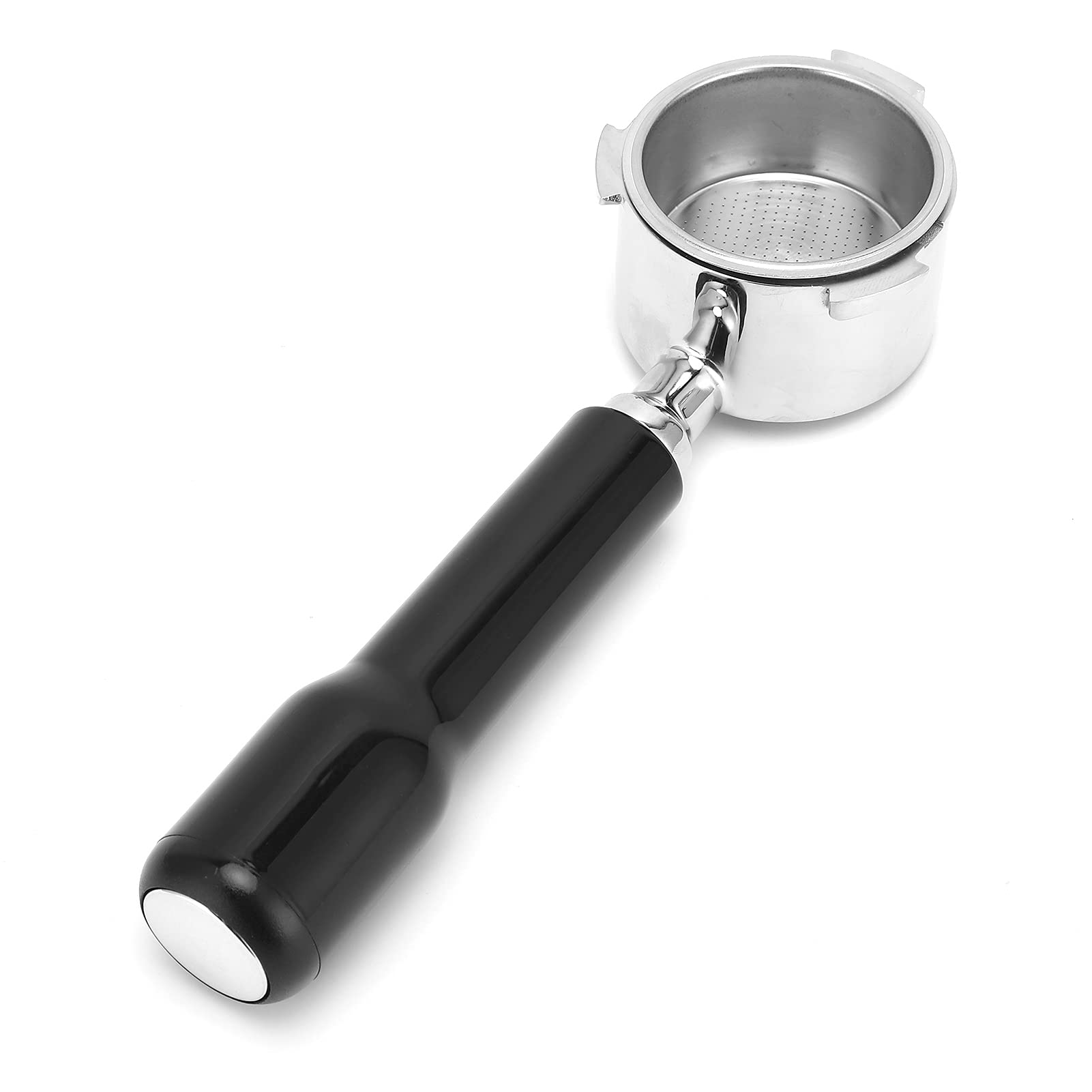 Kolba do kawy bez dna Uchwyt filtra ze stali nierdzewnej Narzędzie do wymiany kosza Ergonomiczny drewniany uchwyt do ekspresu do kawy Domowy barista Miłośnik kawy Trwały Łatwy do (51 mm/2,0 cala)