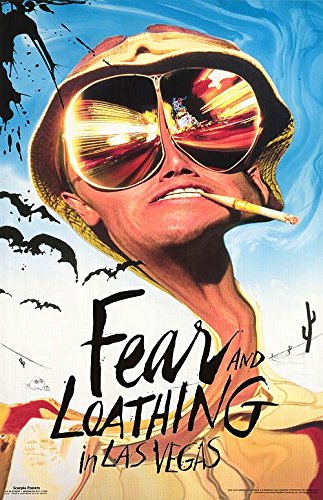 Wee Blue Coo Stampa D'Arte Incorniciata Fear And Loathing Hunter S. Thompson - Tattoo Style - 23x18 Cm - Design Di Wayne Maguire - 3
