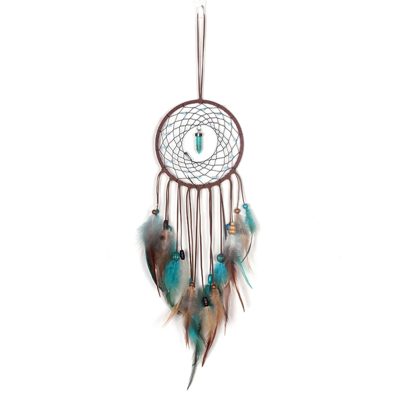2PCS Feathers Dream Catcher Handmade Wall Hanging Dreamcatcher Home Pendent for Bedroom