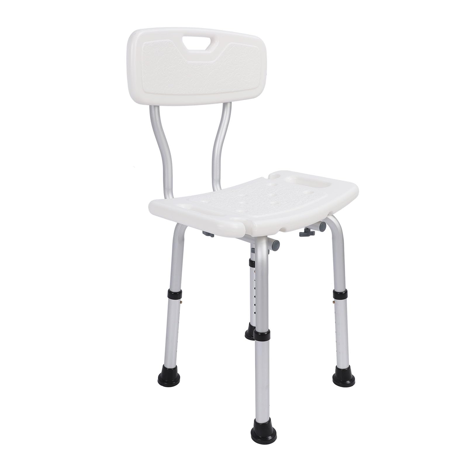 Silla de Ducha con Respaldo Antideslizante y Ajustable, Asiento Seguro y Cómodo para Personas Mayores, Capacidad de 250 Libras