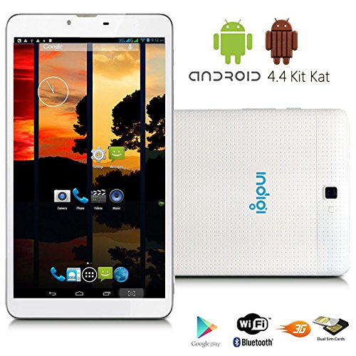 Indigi® Gsm Unlocked Android 9.0 4G Lte 7.0" Tabletpc & Smartphone [Dualsim + 4Core + ] 2Gb Ram/16Gb Storage (Frost White) + 32Gb Microsd Card #TOP1