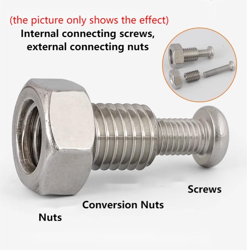 Externally Threaded Insert - Self-Tapping Thread Repair Nut, M5 X 0.8mm Female To M8 X 1.25mm Male, 12mm Length | Stainless Steel Thread Extension Tool