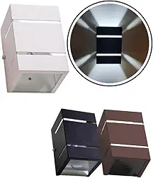 Kit 3 Arandelas 2 Foco E 2 Friso Externa Parede Muro Ar1510 (Branco)