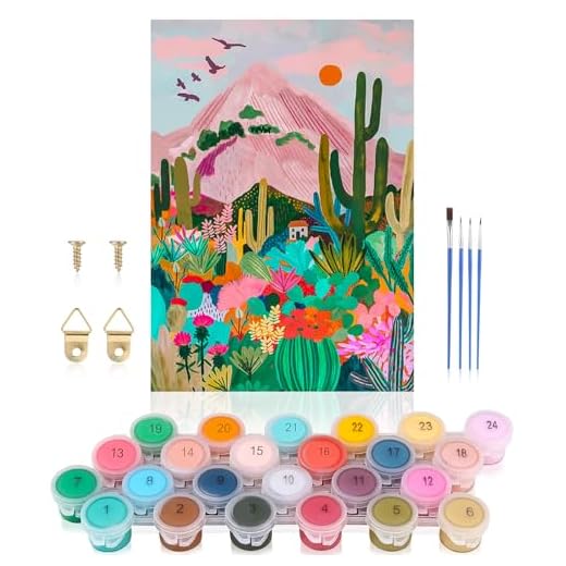 Bixury Paint by Numbers Adulti e Bambini Dipingi con i Numeri per Adulti Kit di Pittura a Olio su Tela Fai-da-Te Principianti con Vernici e pennelli Decora la Casa Senza Cornice 50 x 65 cm