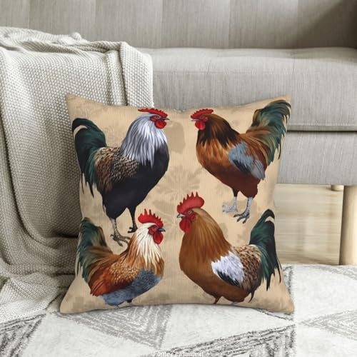 Housse coussin coq double face pour protéger et décorer le canapé - 2