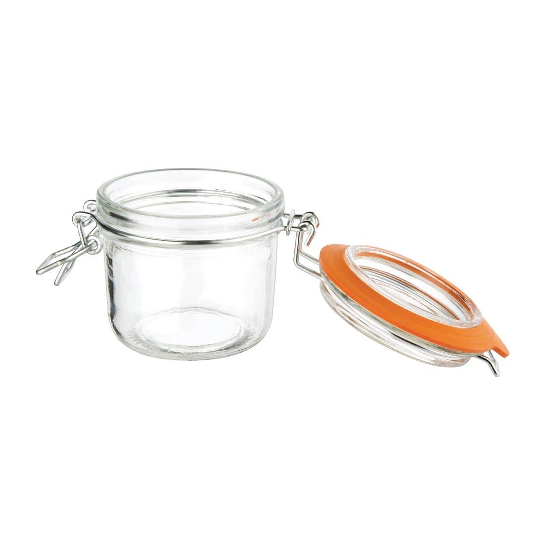 Vogue Bocal à conserve 200 ml (lot de 6), bocaux de conservation, pots de confiture réutilisables, stockage hermétique des aliments, conservation et marinage de cuisine, GH328