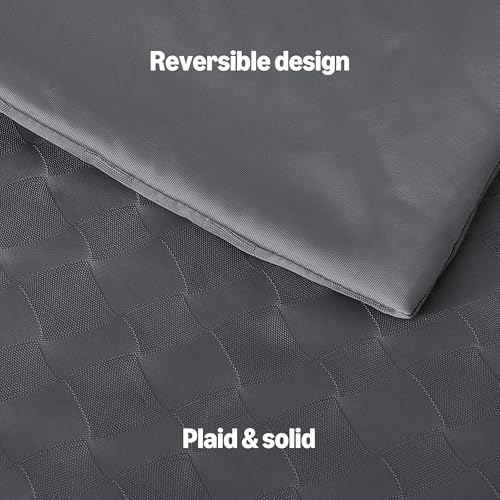 Image of Amazon Basics Cooling Comforter, Soft Lightweight Waffle Weave Blanket for Hot Sleepers, Summer & All Season Bedding to Keep Cool for Night Sweats, 90 inchx90 inch, Queen, Dark Gray