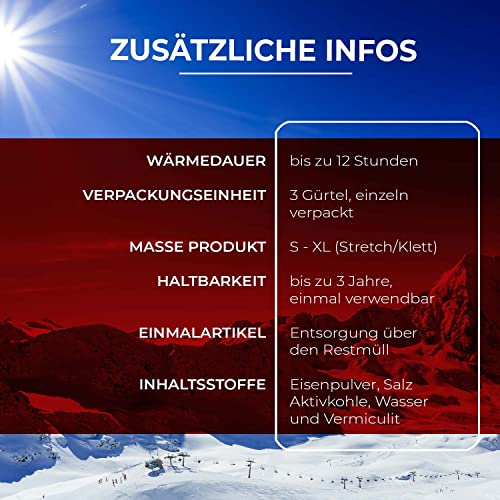 THERMOPAD warmtegordel GR. S-XL (stretch/klittenband) – het origineel: 3 x warmtegordel voor 12 uur warmte, direct te… - Image 7